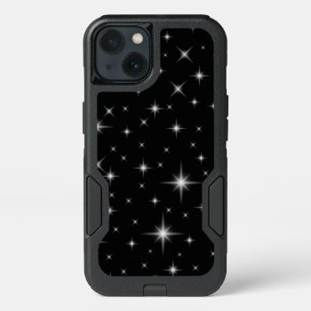 Stargazer Bright Stars Night Sky Dark Black Iphone 13 Case by SterlingMoon at Zazzle