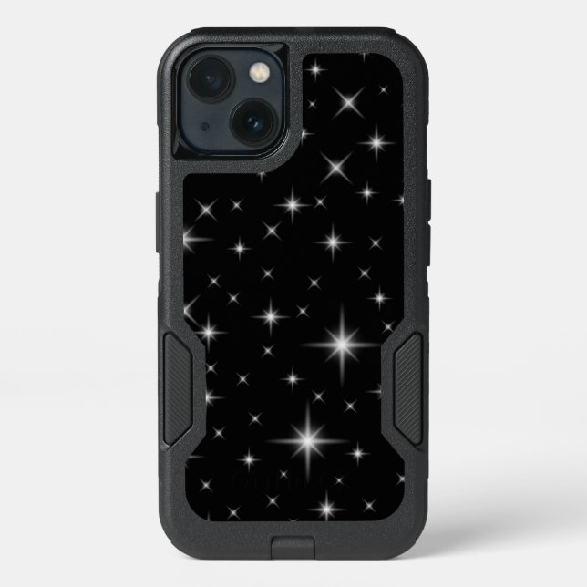 Stargazer Bright Stars Night Sky Dark Black Otterbox iPhone Case (Back)