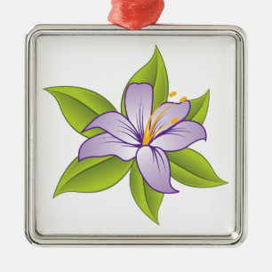 Stargazer lilac purple lily custom ornament