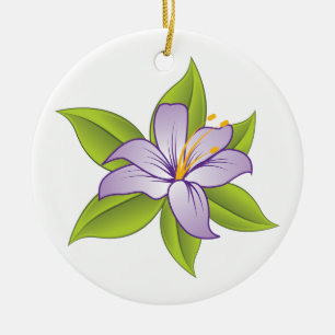 Stargazer lilac purple lily custom ornament