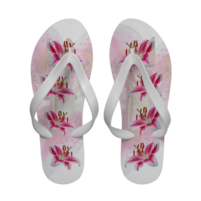 Stargazer Lilies Flip Flops