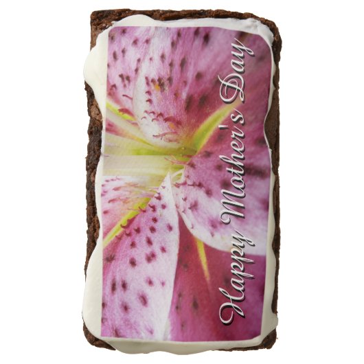 Stargazer Lilies Garden Floral Brownie (Rotated)