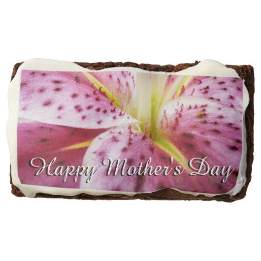 Stargazer Lilies Garden Floral Brownie (Front)