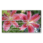 Stargazer Lilies Garden Floral Business Card Magnet