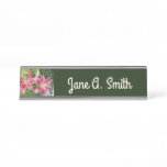 Stargazer Lilies Garden Floral Desk Name Plate