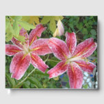 Stargazer Lilies Garden Floral Guest Book