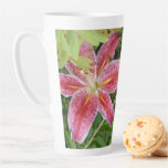 Stargazer Lilies Garden Floral Latte Mug