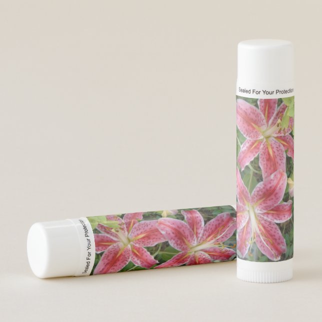 Stargazer Lilies Garden Floral Lip Balm (Front)