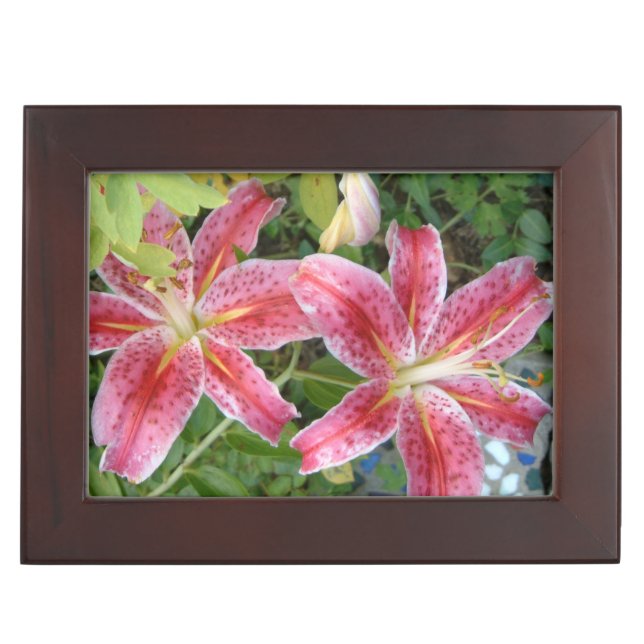 Stargazer Lilies Garden Floral Memory Box (Front)
