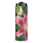 Stargazer Lilies Garden Floral Thermal Tumbler