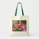 Stargazer Lilies Garden Floral Tote Bag