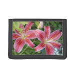 Stargazer Lilies Garden Floral Trifold Wallet