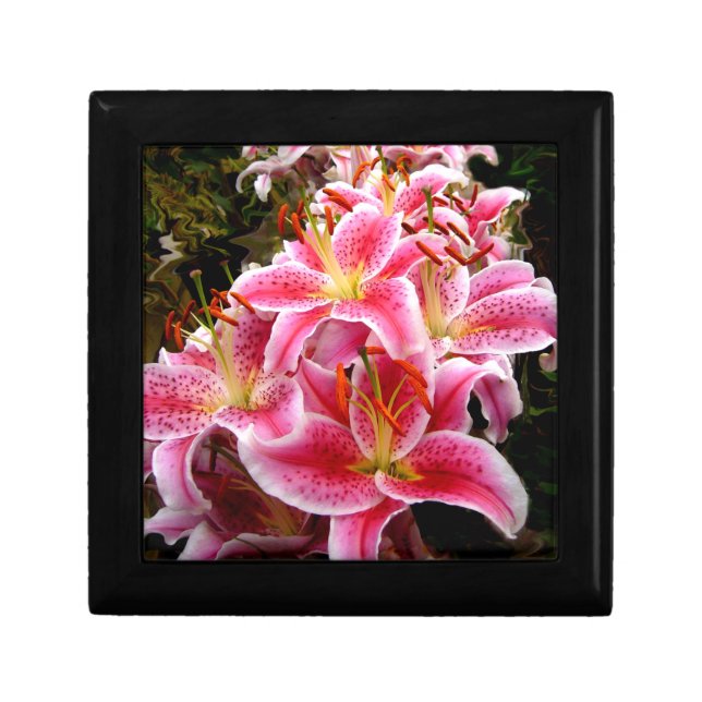 "Stargazer" Lilies Keepsake Box (Front)