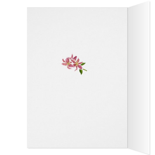 Stargazer Lily Blank card (Inside (Left))