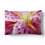 Stargazer Lily Bright Magenta Floral Accessory Pouch