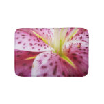 Stargazer Lily Bright Magenta Floral Bathroom Mat
