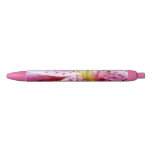 Stargazer Lily Bright Magenta Floral Black Ink Pen