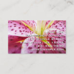 Stargazer Lily Bright Magenta Floral Business Card