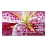 Stargazer Lily Bright Magenta Floral Business Card Magnet