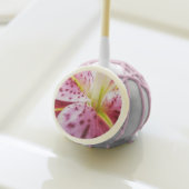 Stargazer Lily Bright Magenta Floral Cake Pops (Front Insitu)