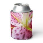 Stargazer Lily Bright Magenta Floral Can Cooler