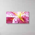 Stargazer Lily Bright Magenta Floral Canvas Print