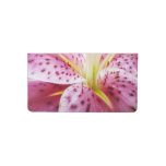 Stargazer Lily Bright Magenta Floral Checkbook Cover