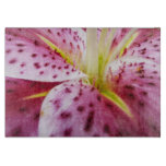 Stargazer Lily Bright Magenta Floral Cutting Board