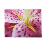 Stargazer Lily Bright Magenta Floral Doormat