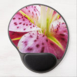 Stargazer Lily Bright Magenta Floral Gel Mouse Pad