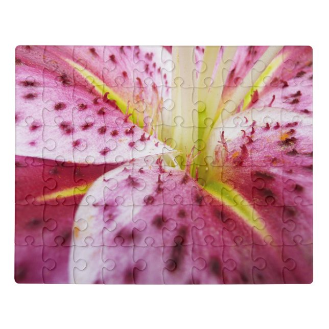 Stargazer Lily Bright Magenta Floral Jigsaw Puzzle (Puzzle Horizontal)