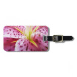 Stargazer Lily Bright Magenta Floral Luggage Tag