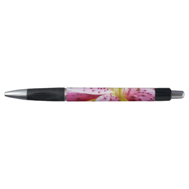 Stargazer Lily Bright Magenta Floral Pen (Front)