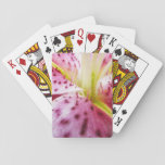 Stargazer Lily Bright Magenta Floral Playing Cards