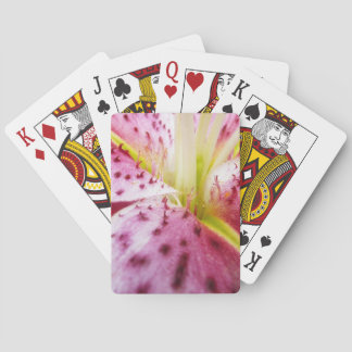 Stargazer Lily Bright Magenta Floral Poker Cards