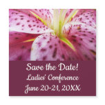 Stargazer Lily Bright Magenta Floral Save the Date