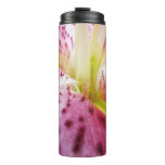 Stargazer Lily Bright Magenta Floral Thermal Tumbler