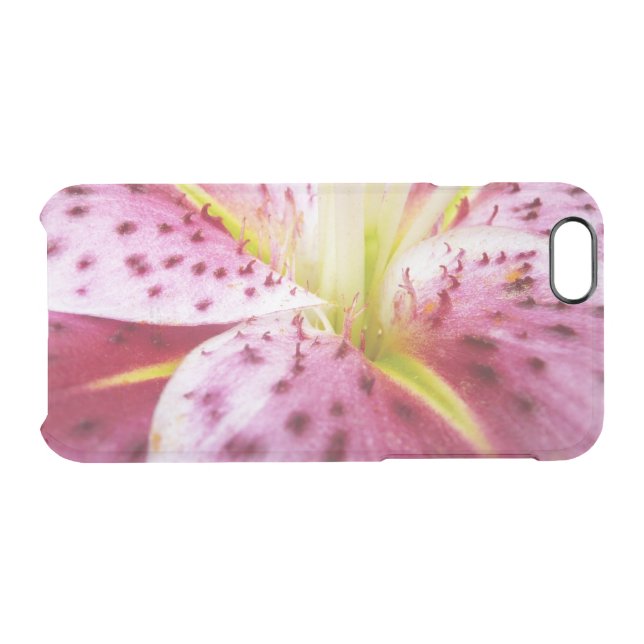 Stargazer Lily Bright Magenta Floral Uncommon iPhone Case (Back Horizontal)