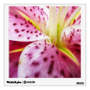 Stargazer Lily Bright Magenta Floral Wall Sticker