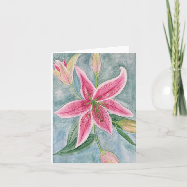 Stargazer Lily Card (Front)