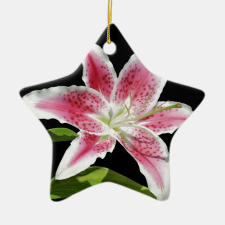 Stargazer Lily Ceramic Ornament