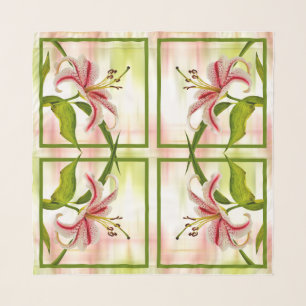 Stargazer Lily Floral Photography Scarf