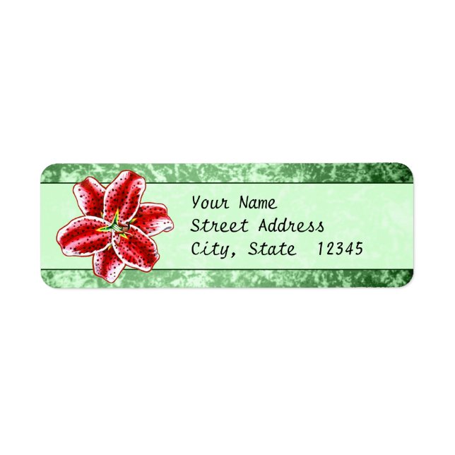 Stargazer Lily Label (Front)