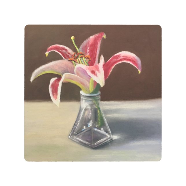 Stargazer Lily Metal Wall Art (Front)