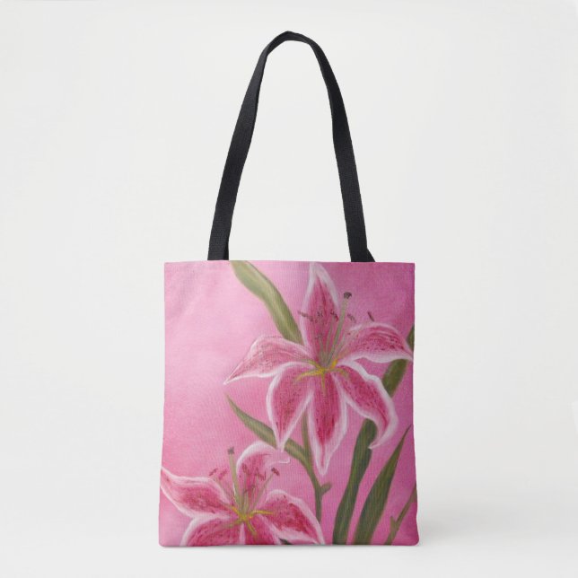 Stargazer Lily Tote Bag (Front)