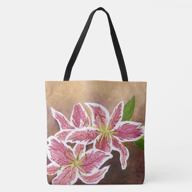 Stargazer Lily Tote Bag (Front)
