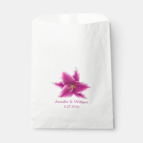 Stargazer Lily Wedding Favor Bag