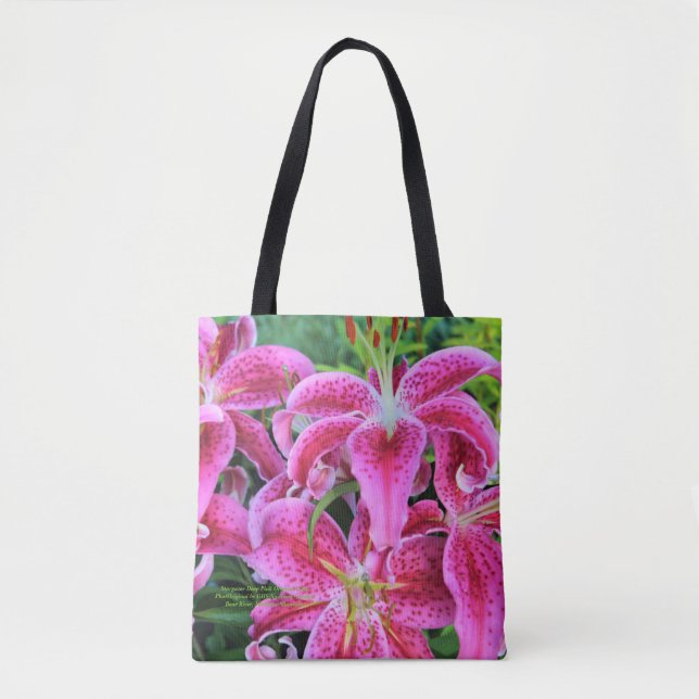 Stargazer Oriental Lilies Tote Bag (Front)