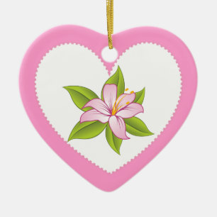 Stargazer pink lily custom ornament