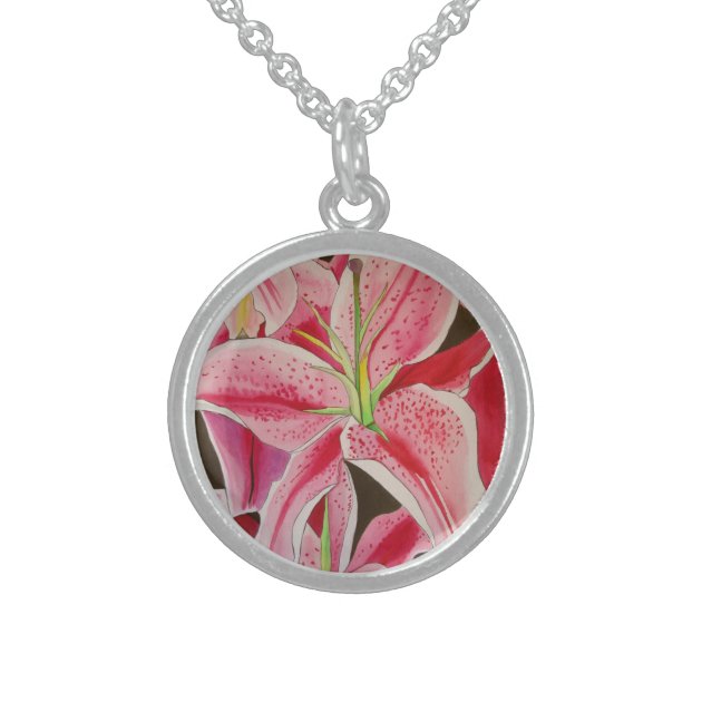 Stargazer lily necklace online